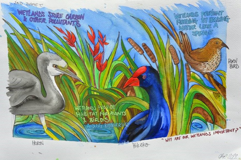 Artist Claire Rye's mural paints a picture of hope for South Dunedin.