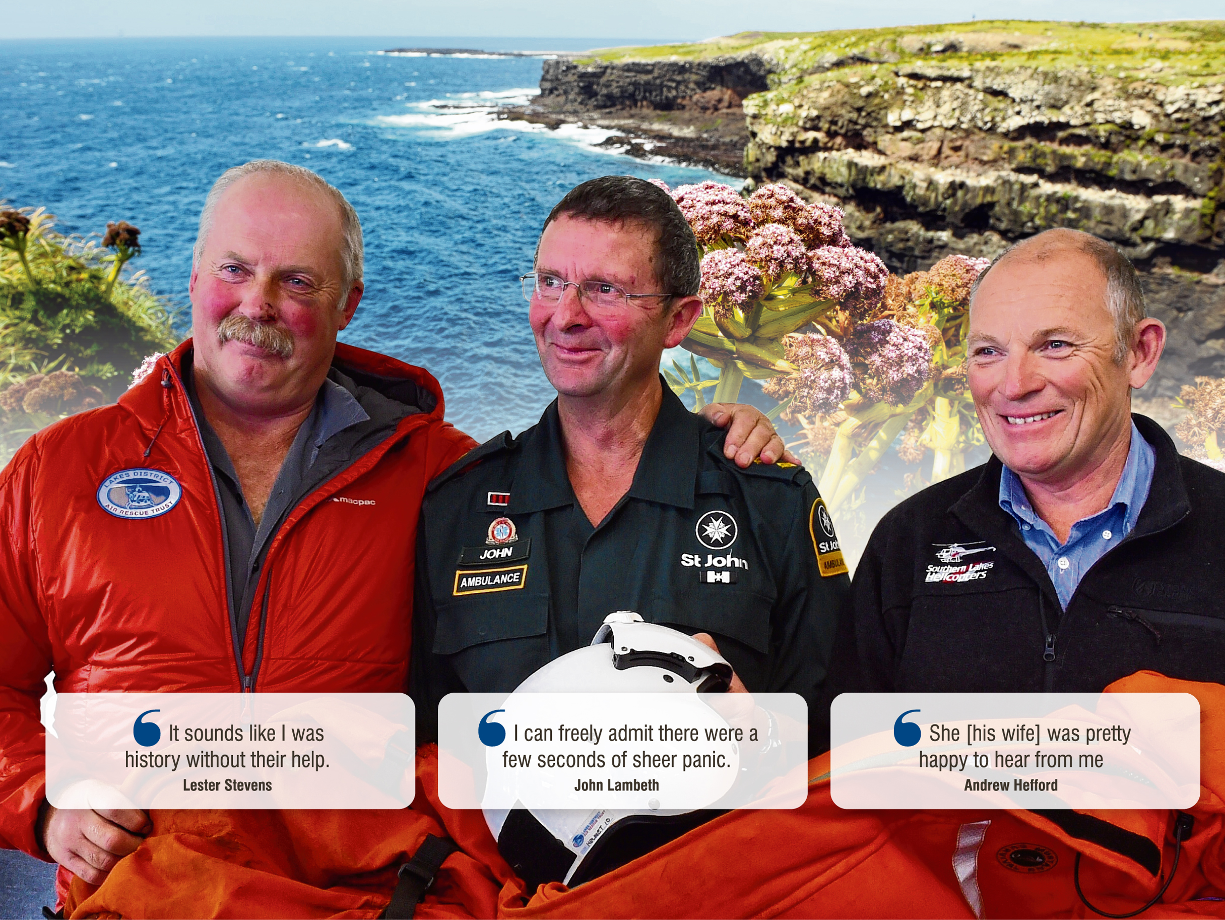 Lester Stevens, John Lambeth and Andrew Hefford. PHOTO: GREGOR RICHARDSON/MONTAGE: MATHEW...