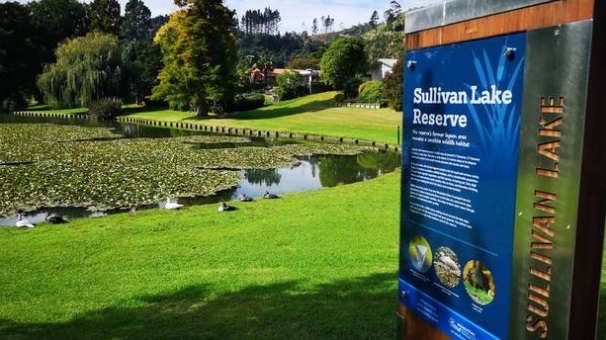 The incident happened near Sullivan Lake in Whakatāne. Photo via NZ Herald