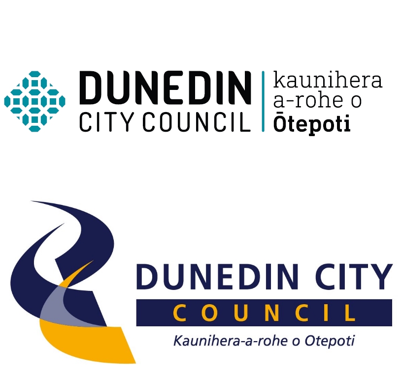 The Dunedin City Council has a new logo (pictured top) after using the old one (bottom) for 14...