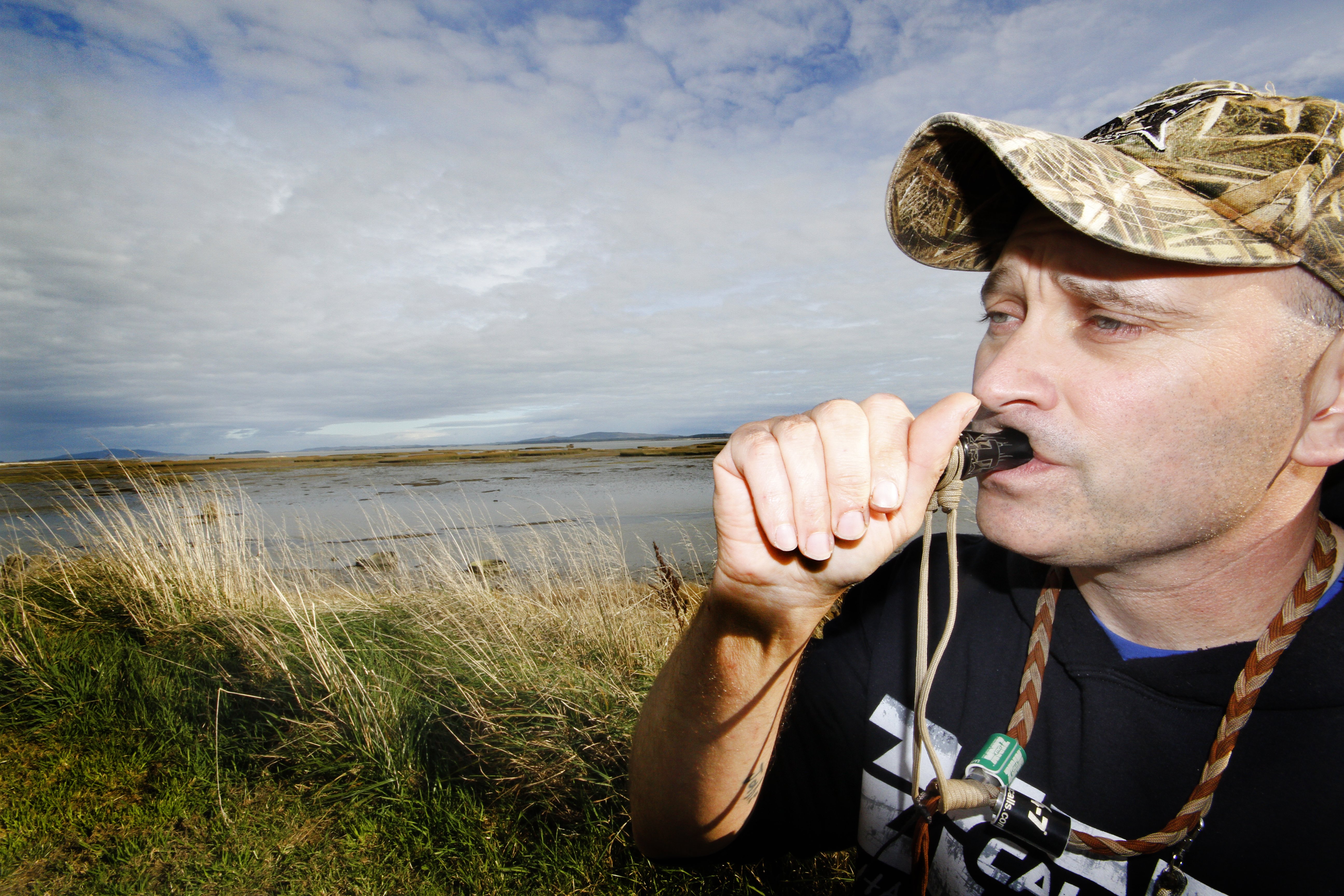 With the duck-shooting season about to begin, Invercargill man Corey Carston practises his duck...