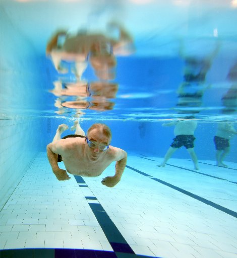 John Roxborogh (74) says his weekly sessions at the Physio Pool keep him functioning. PHOTO:...