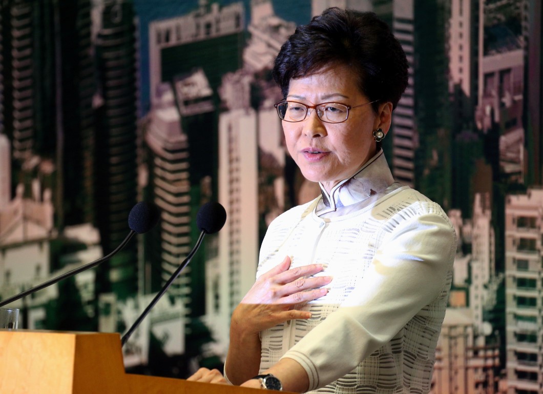 Hong Kong chief executive Carrie Lam. Photo: Reuters