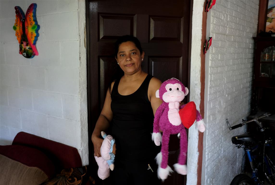 Rosa Ramirez at her house in the Altavista neighbourhood in San Martin, El Salvador. Photo: Reuters