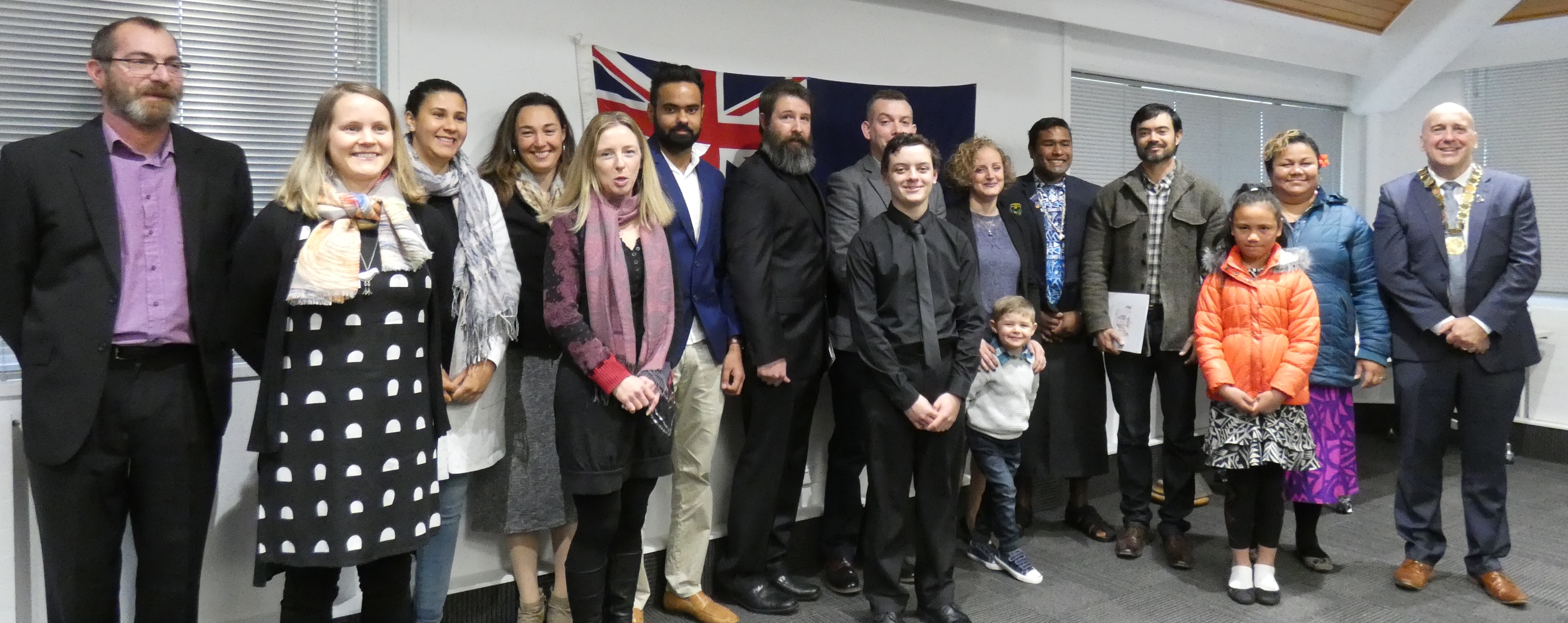 New citizens (from left): Graham Hadley (United Kingdom), Elina Kiuru (Finland), Heloisa Thompson...