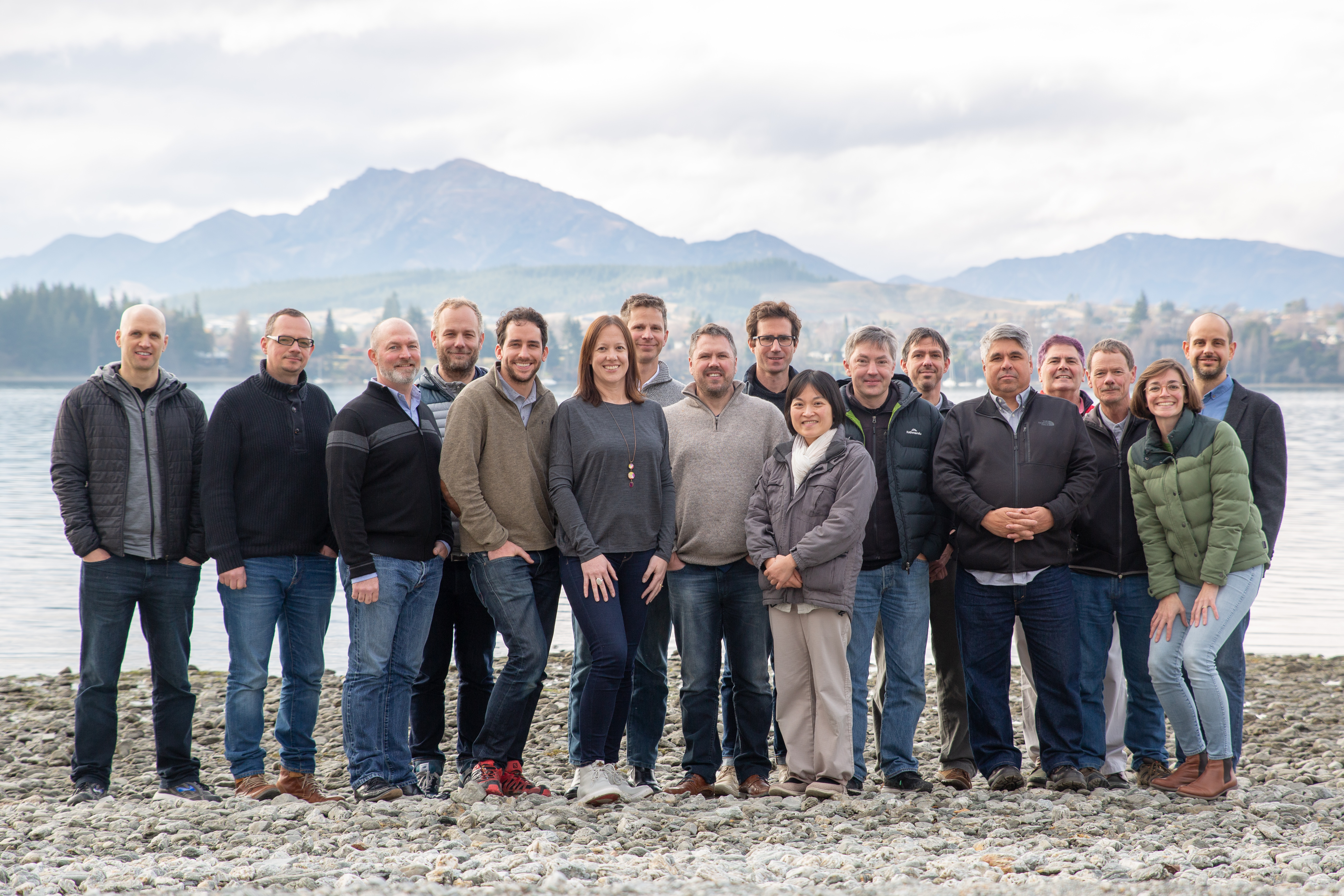 Xerra chief executive Steve Cotter (third from left) is surrounded by the rest of the 17-strong...