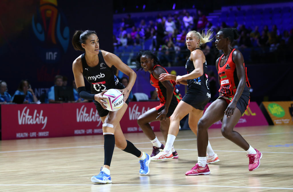 Maria Folau in action for the Silver Ferns against Malawi at M&S Bank Arena in Liverpool. Photo:...