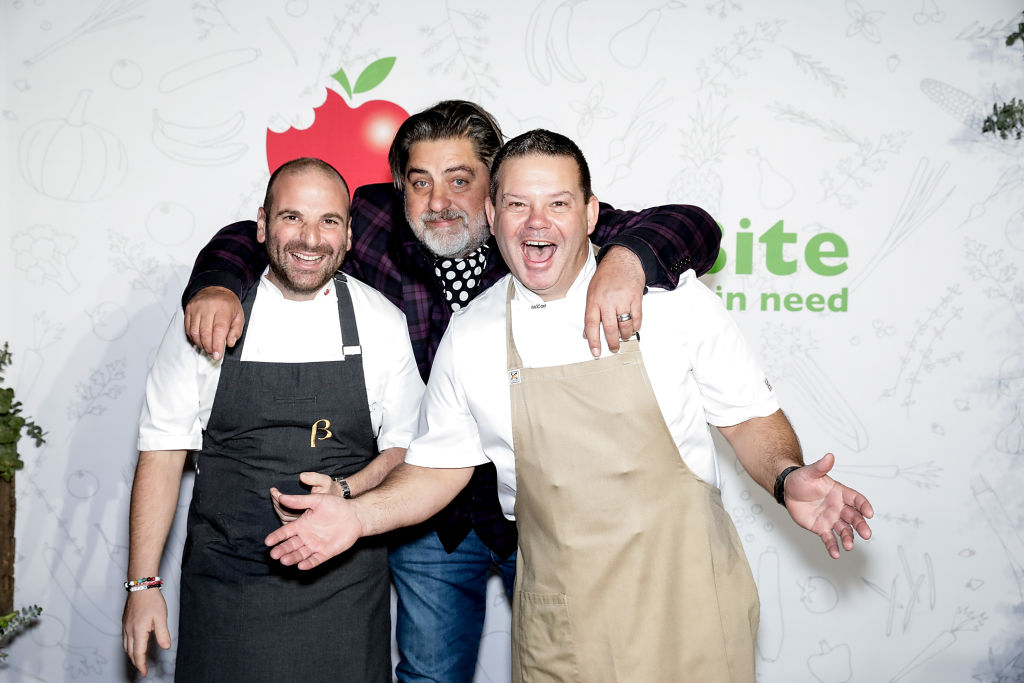 MasterChef judges (l-r)  George Calombaris, Matt Preston and Gary Mehigan at an event in...