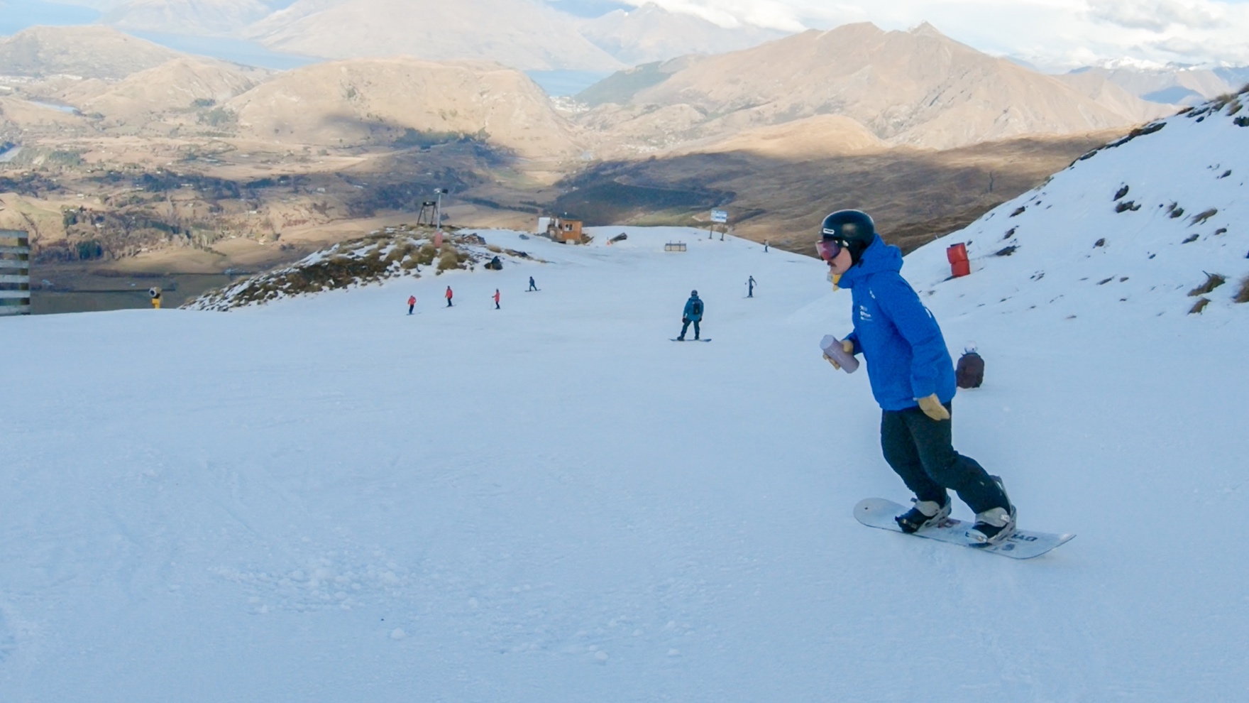 Martin Stokes on the slopes at Coronet Peak on Wednesday. Photo: NZSki