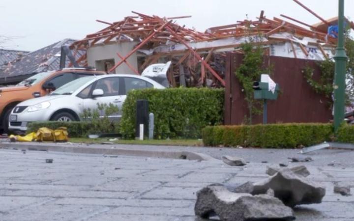 One of the houses near the site of the explosion. Photo: RNZ