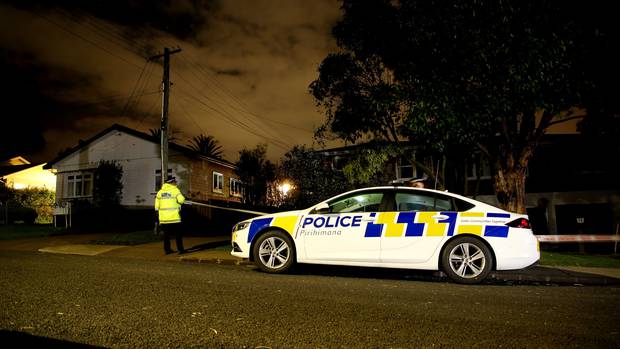 Police at the scene in Sturges Ave, Otahuhu. Photo: NZ Herald