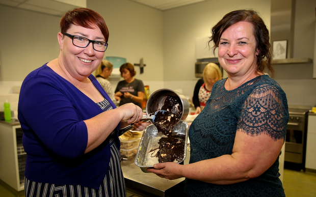 The Good Bitches Baking founders Marie Fitzpatrick (left) and Nicole Murray. Photo: RNZ 

