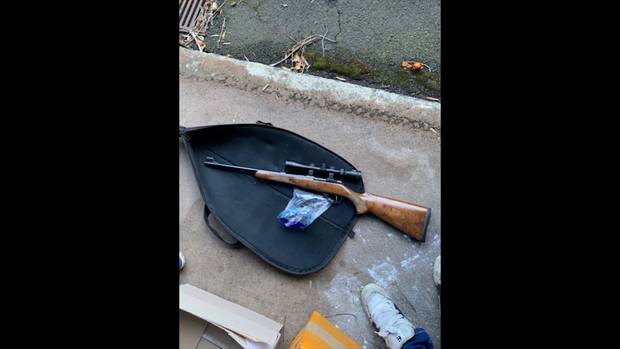 A gun found in the raids. Photo: Police