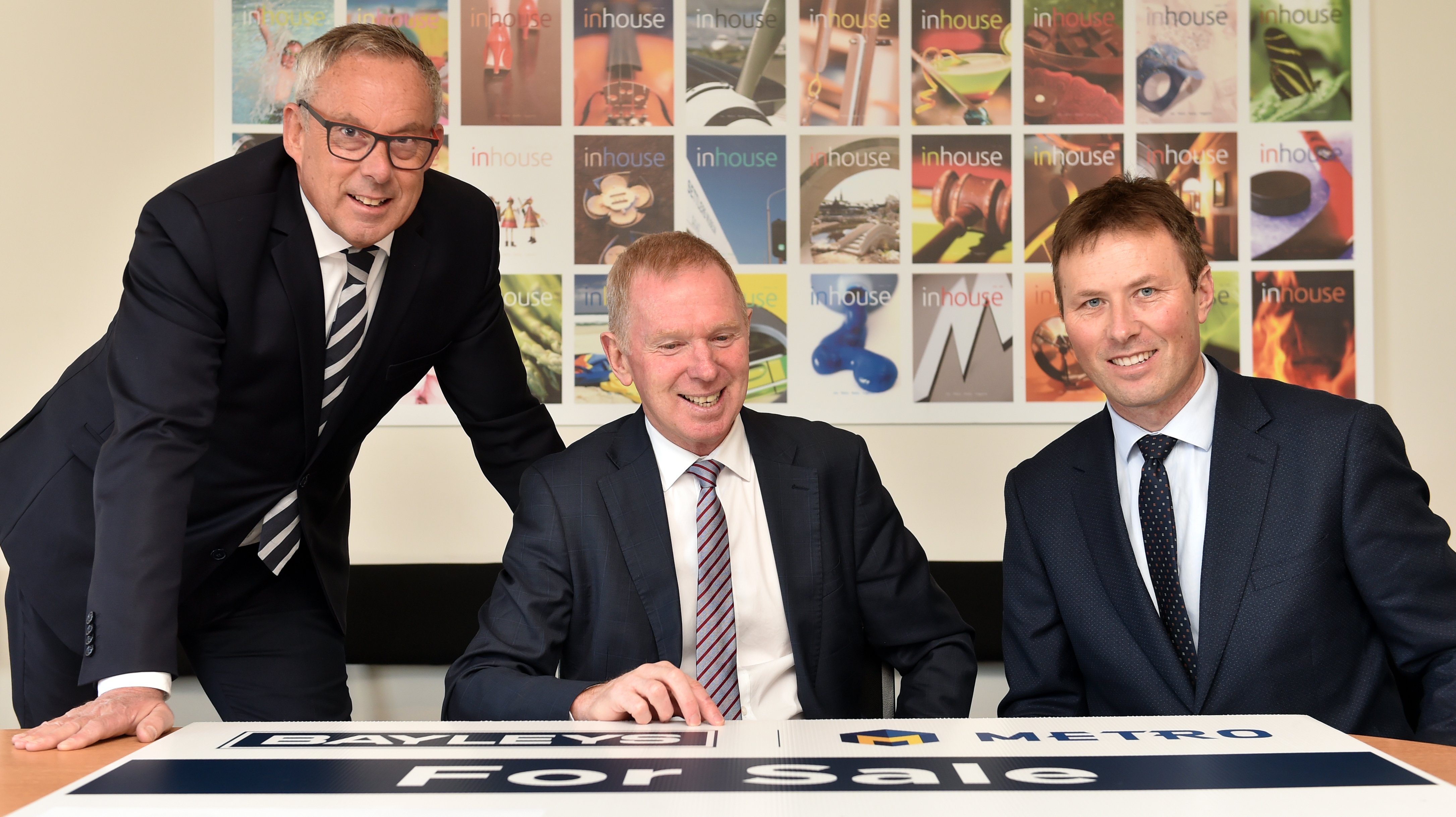 Excited about the Bayleys Metro merger are (from left) Craig Palmer, Mark Stevens and Adam Gain. Photo: Peter McIntosh