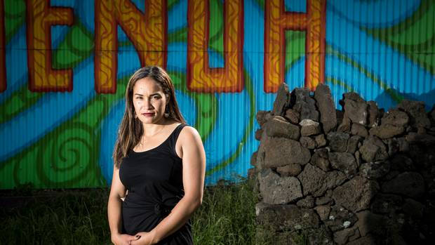 Ihumātao protest organiser Pania Newton says a police officer rammed a gate into her, causing her...