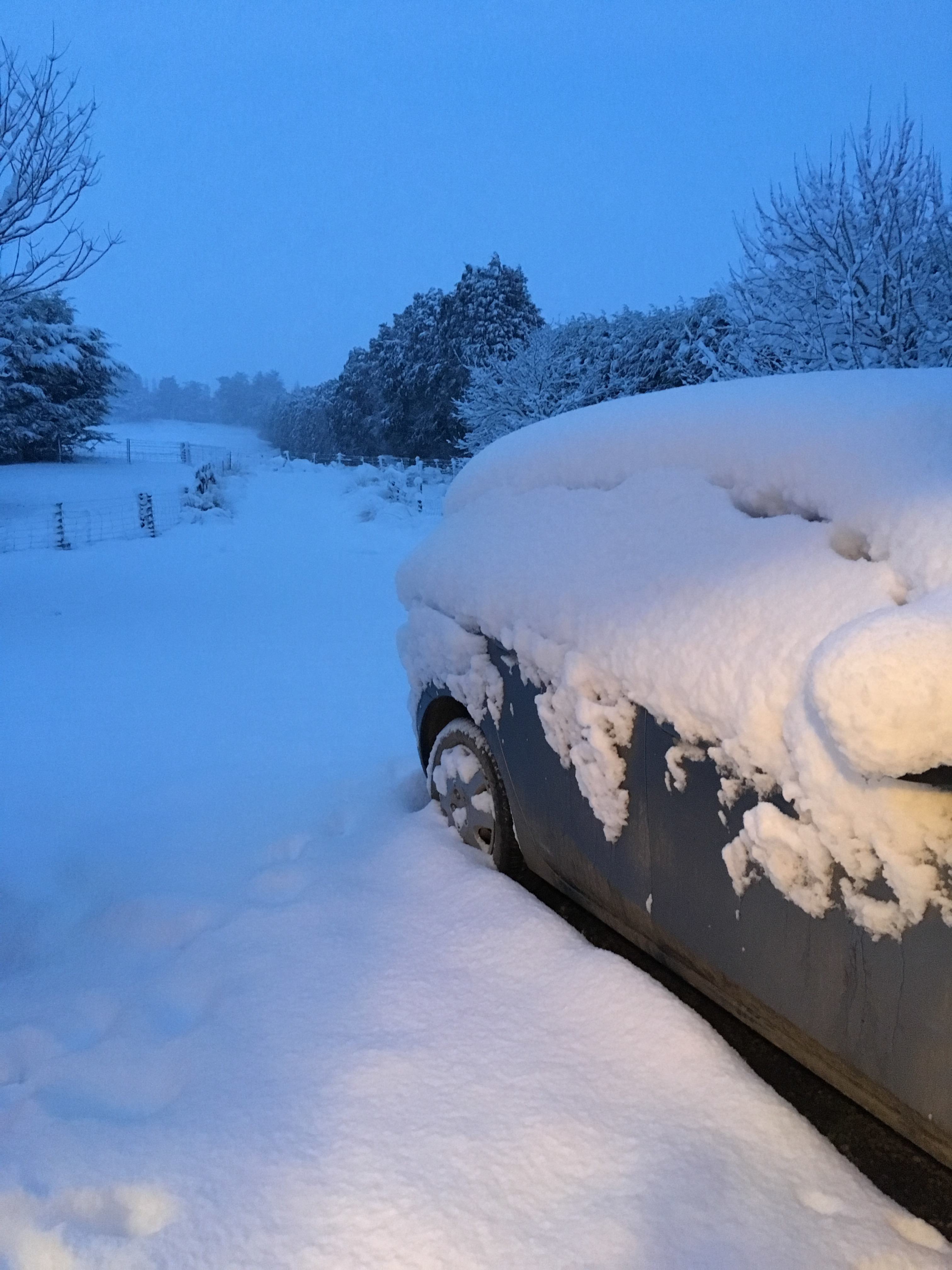 There was heavy snow in Arthurton east of Gore this morning. Snow was continuing to fall in the...