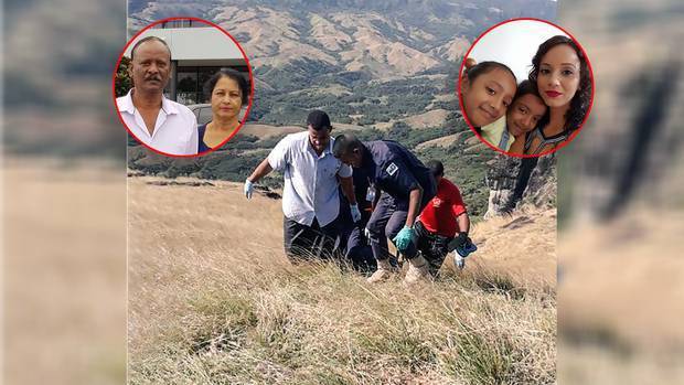 Fiji Police at the site where five bodies were found in the Nausori Highlands in Nadi, Western...