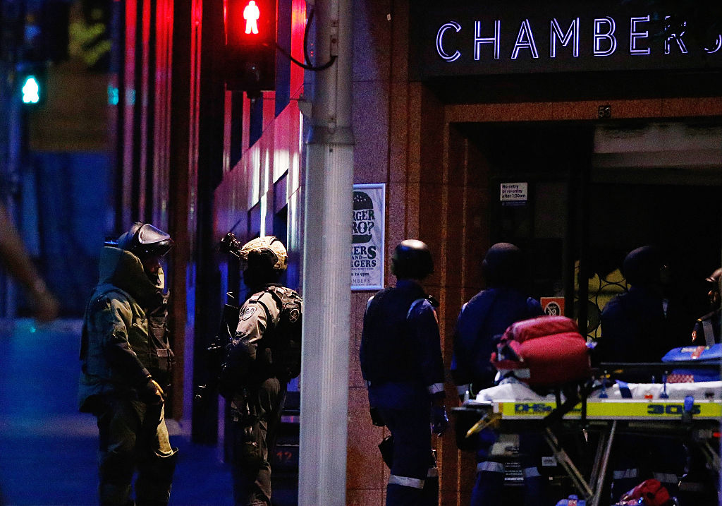 Armed police at the Lindt Cafe on the day of the siege. Photo: Getty Images 