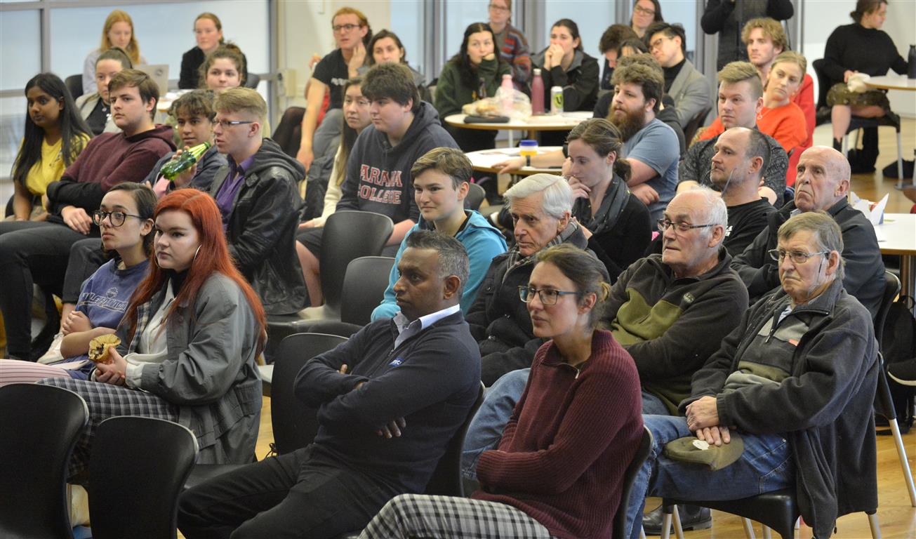 A crowd of about 130 turned out for the mayoral forum at the University of Otago today. Photo:...