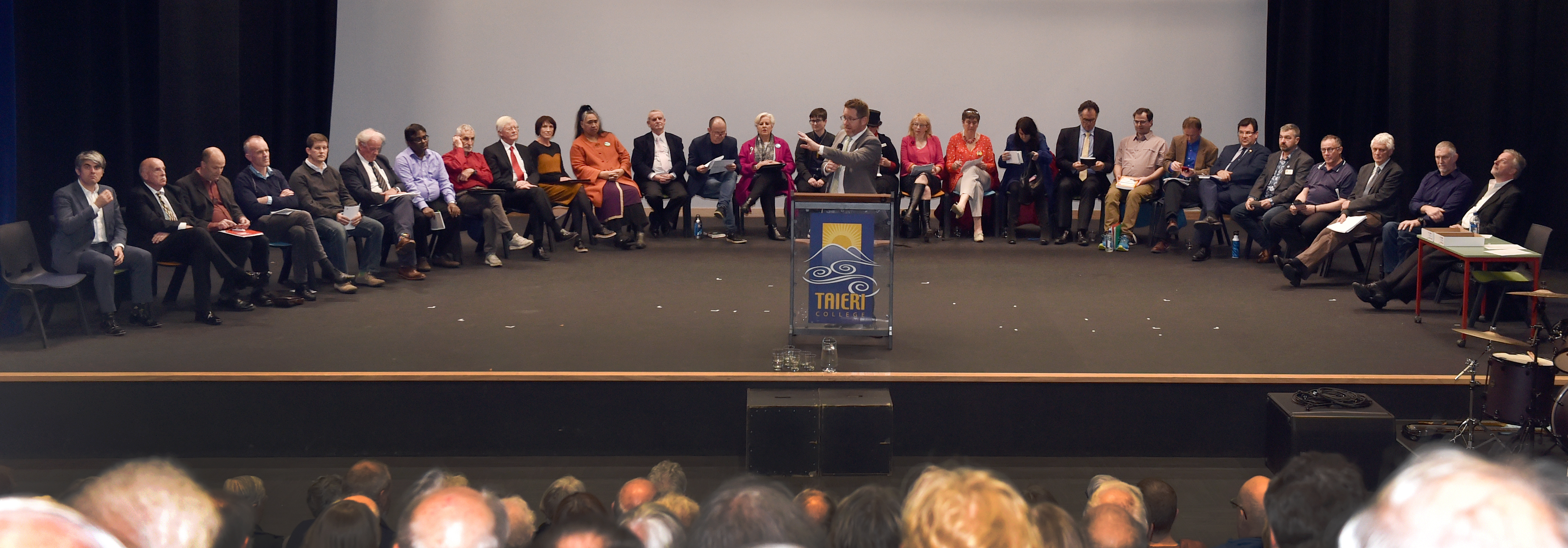 MC Grant McLean introduces 30 Dunedin City Council and mayoral candidates at the Rotary Club of...