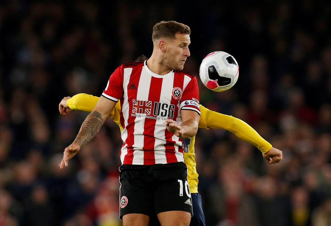 Sheffield United's Billy Sharp in action against Arsenal. Photo: Reuters