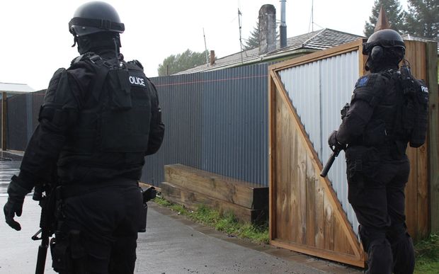 Two members of the Armed Offenders Squad. Photo: RNZ/File