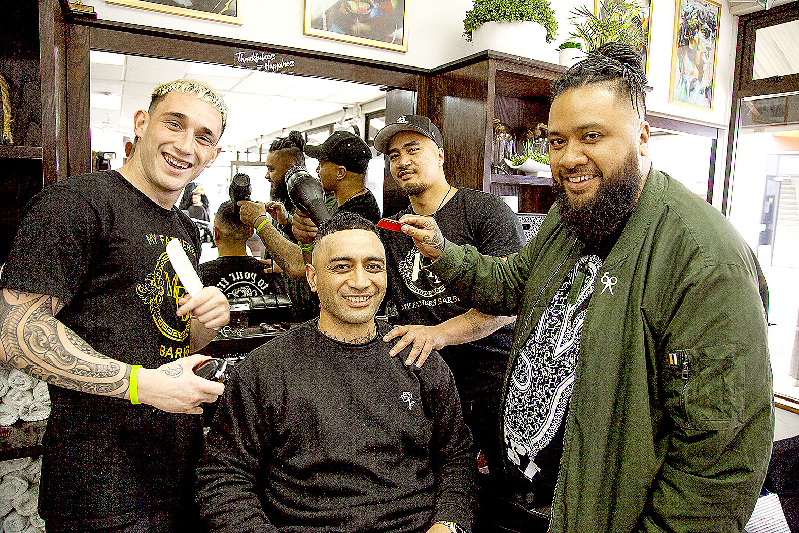 My Fathers Barbers - Doug Lockley, David Nioulinifotu-Moala, Tahere Ngaheu and Matt Brown. 
...