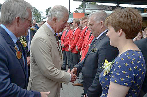Mr Payne shakes hands with Prince Charles at the Royal Welsh A&P Show in Llanelwedd.
