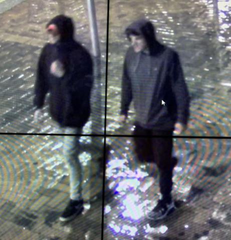 The men sought by police in relation to the assault.
