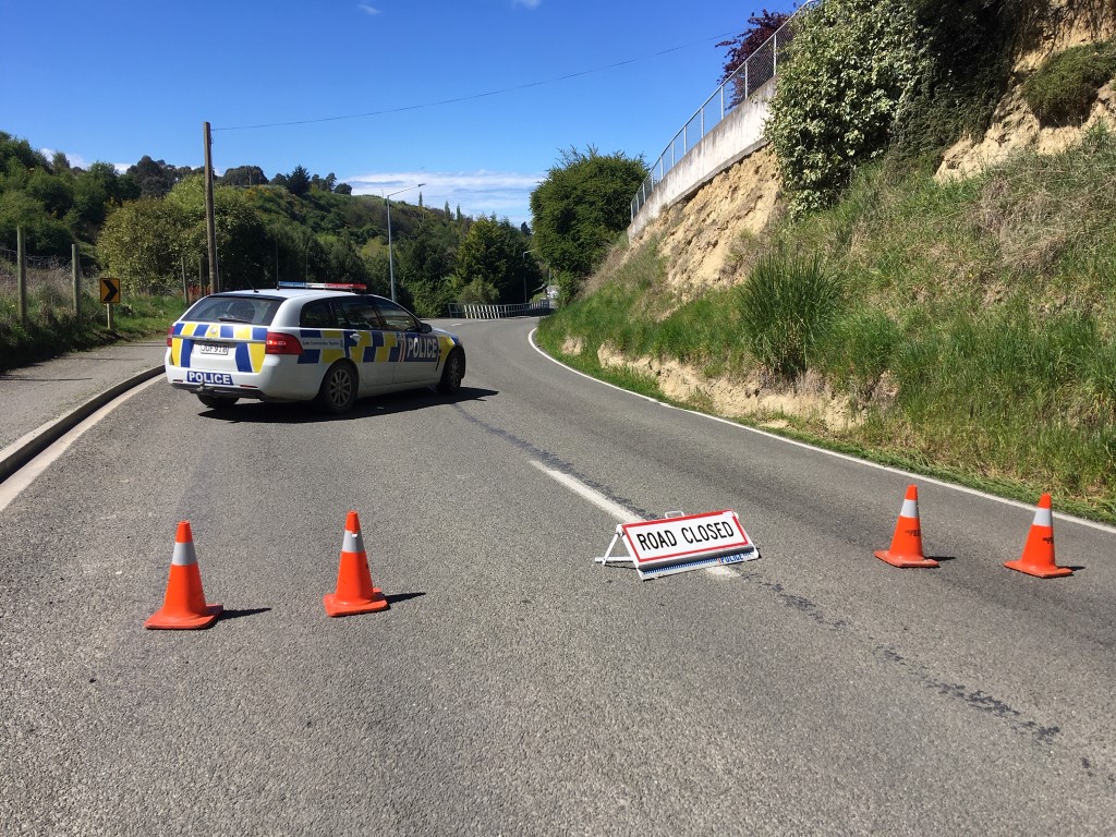 Police at the scene after the accident. Photo: Daniel Birchfield