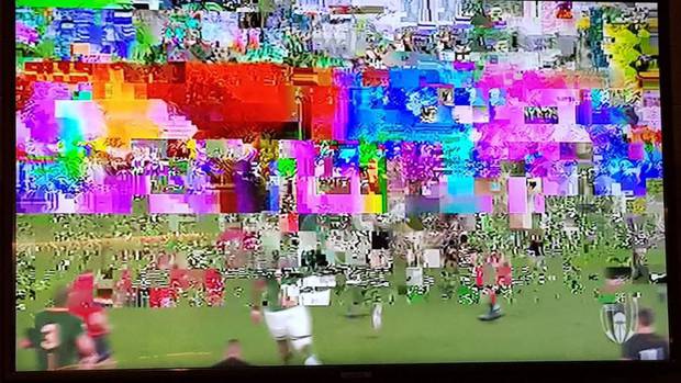 Viewers sent images of TV screens while watching the Spark Sport coverage. Photo: NZ Herald/Supplied
