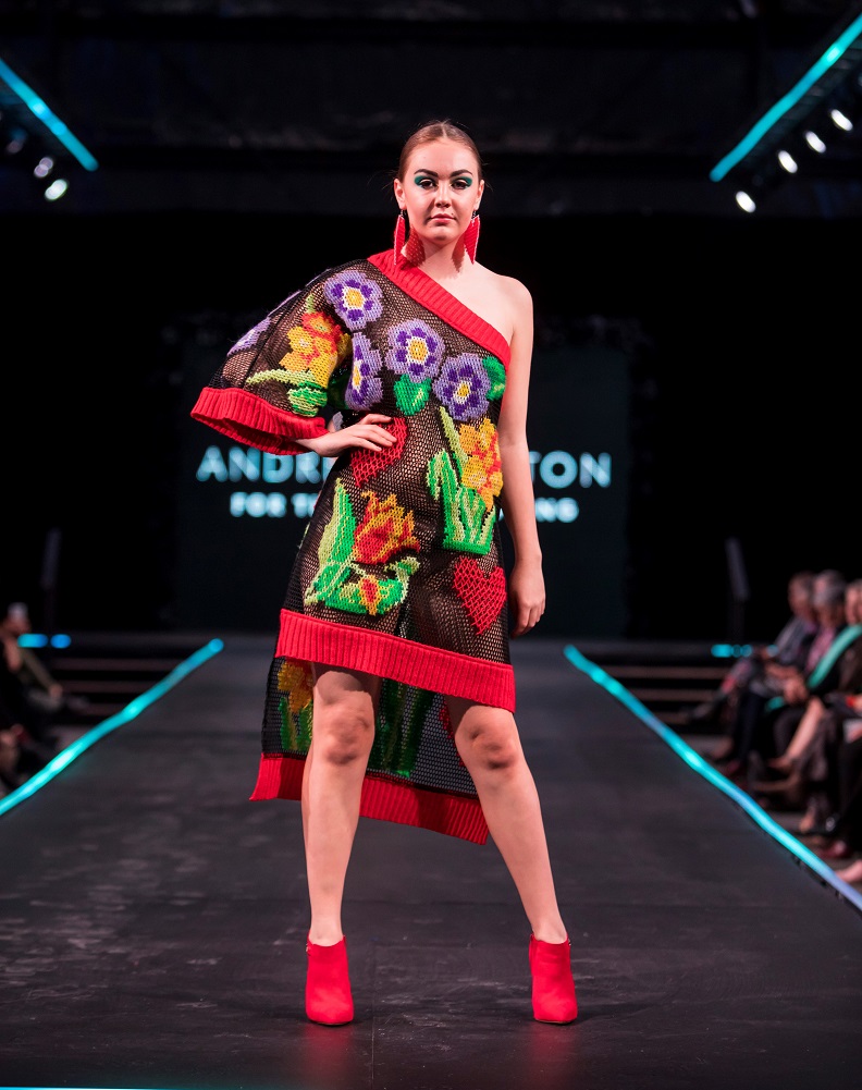 Sophie Mathias, of Alexandra, models Gore designer Andre Johnston’s winning garment ‘‘For the...