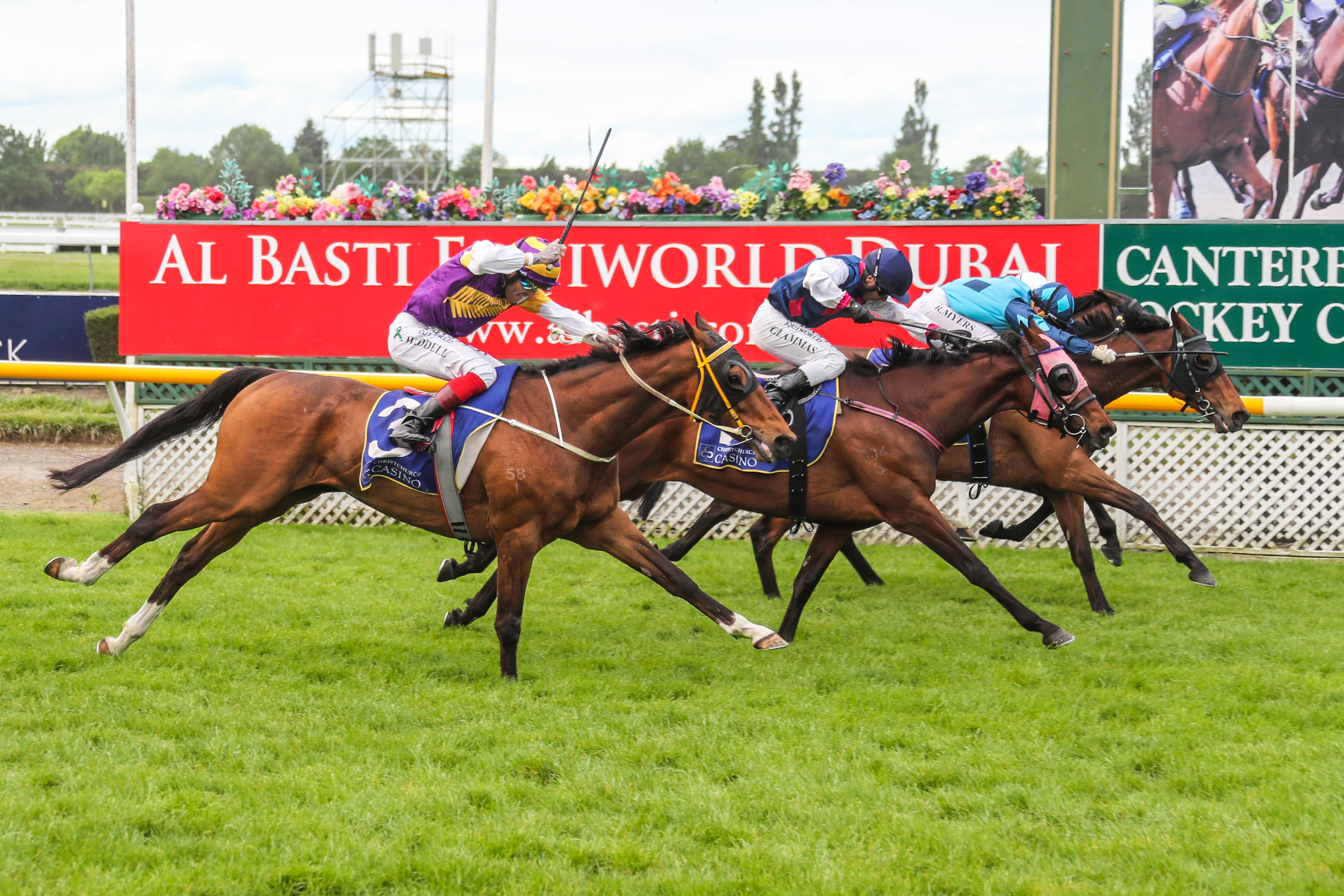 Duplicity and rider Rosie Myers clinch victory in the Metropolitan Trophy at Riccarton on...