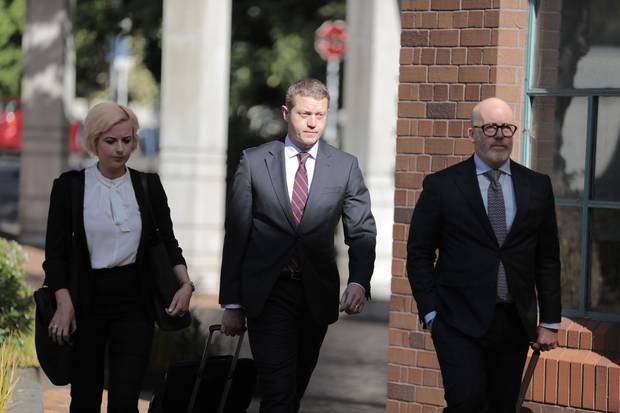 The accused's defence team of Claire Farquhar, Ian Brookie and Ron Mansfield. Photo: Michael Craig