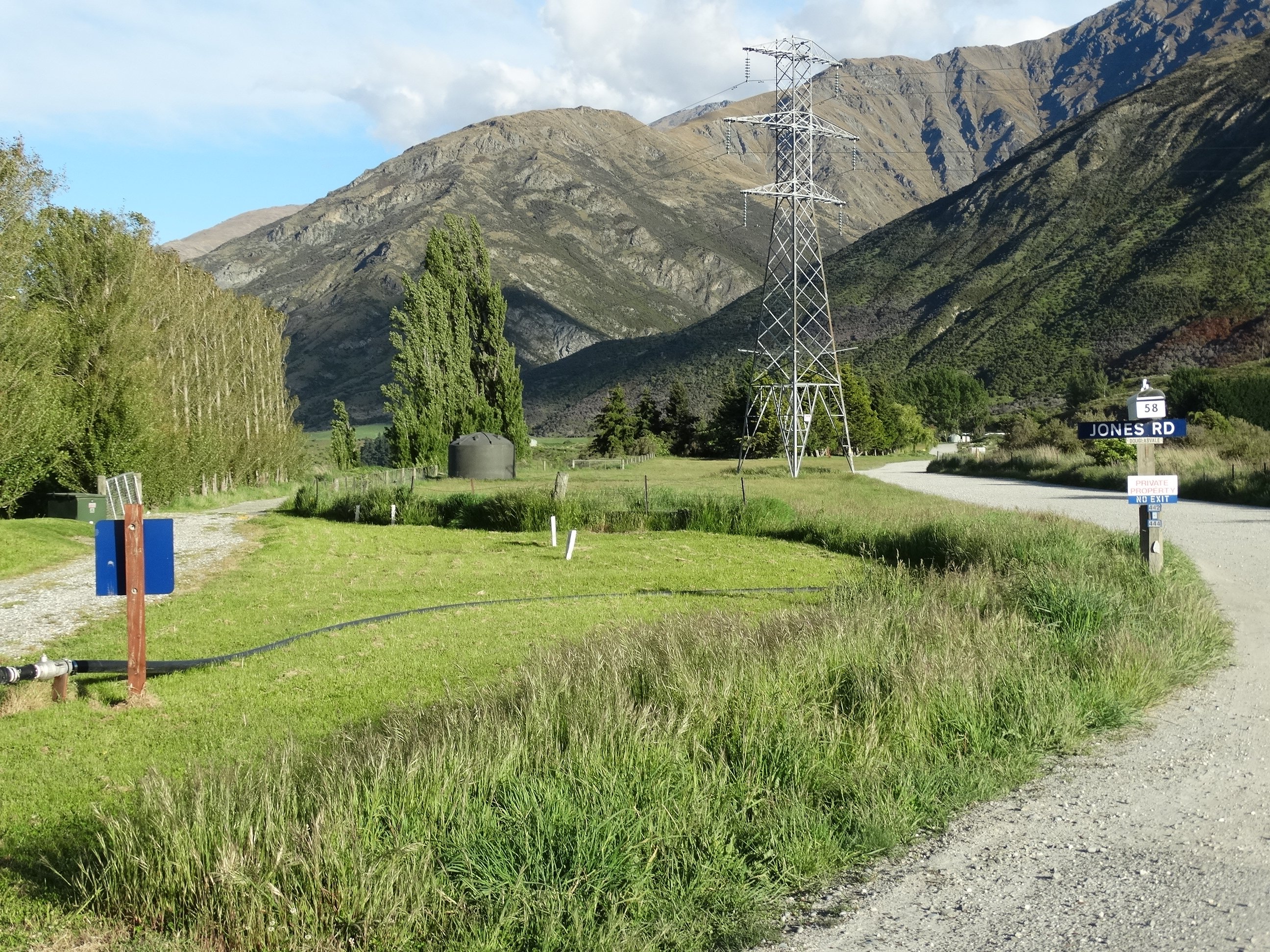 The entrance to Sanderson Group’s land between Shotover Country and Lake Hayes Estate. Photo: Guy Williams