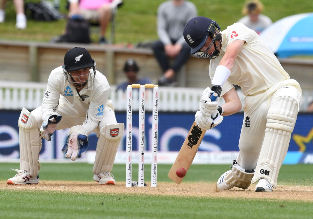 England's Ollie Pope on the drive. Photo: Reuters