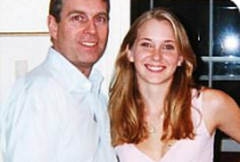 Prince Andrew with Virginia Roberts. Andrew has since publicly said he doesn't remember meeting...