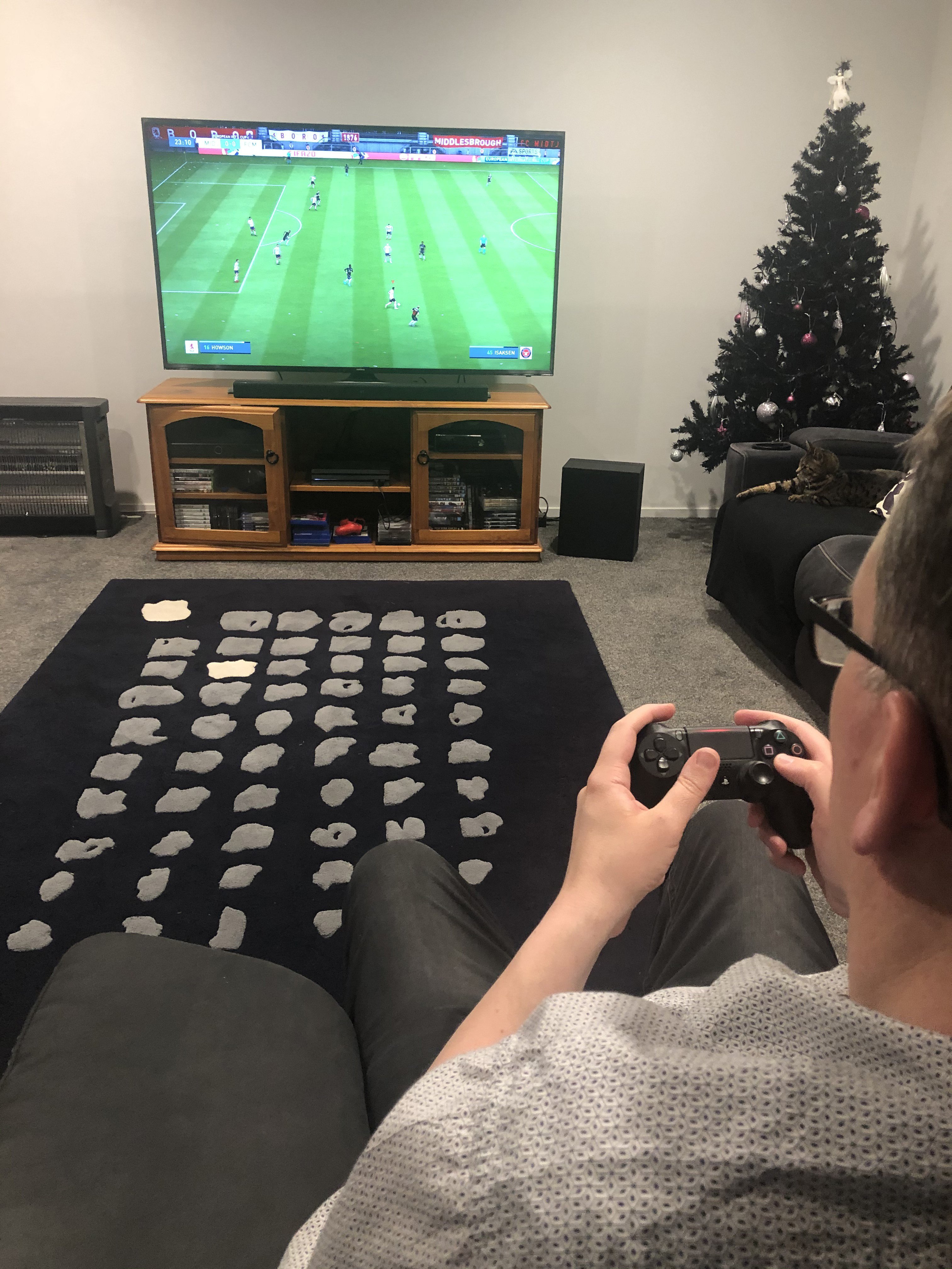 Hayden Meikle plays Fifa, more than a game. Photo: Saskia Meikle 