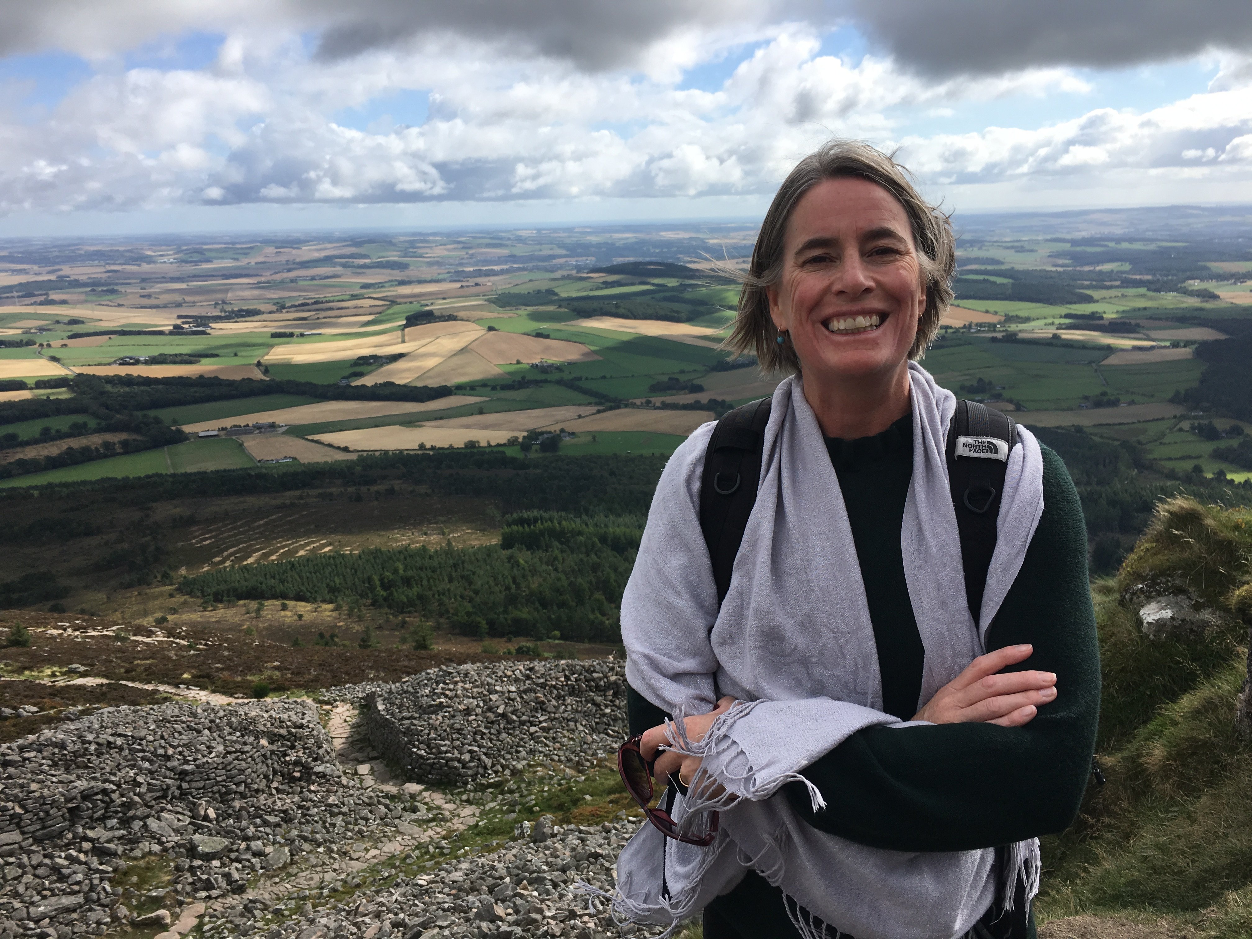 Former North Otago woman Rebecca Clayton pictured atop a hill in the Bennachie range, in the...