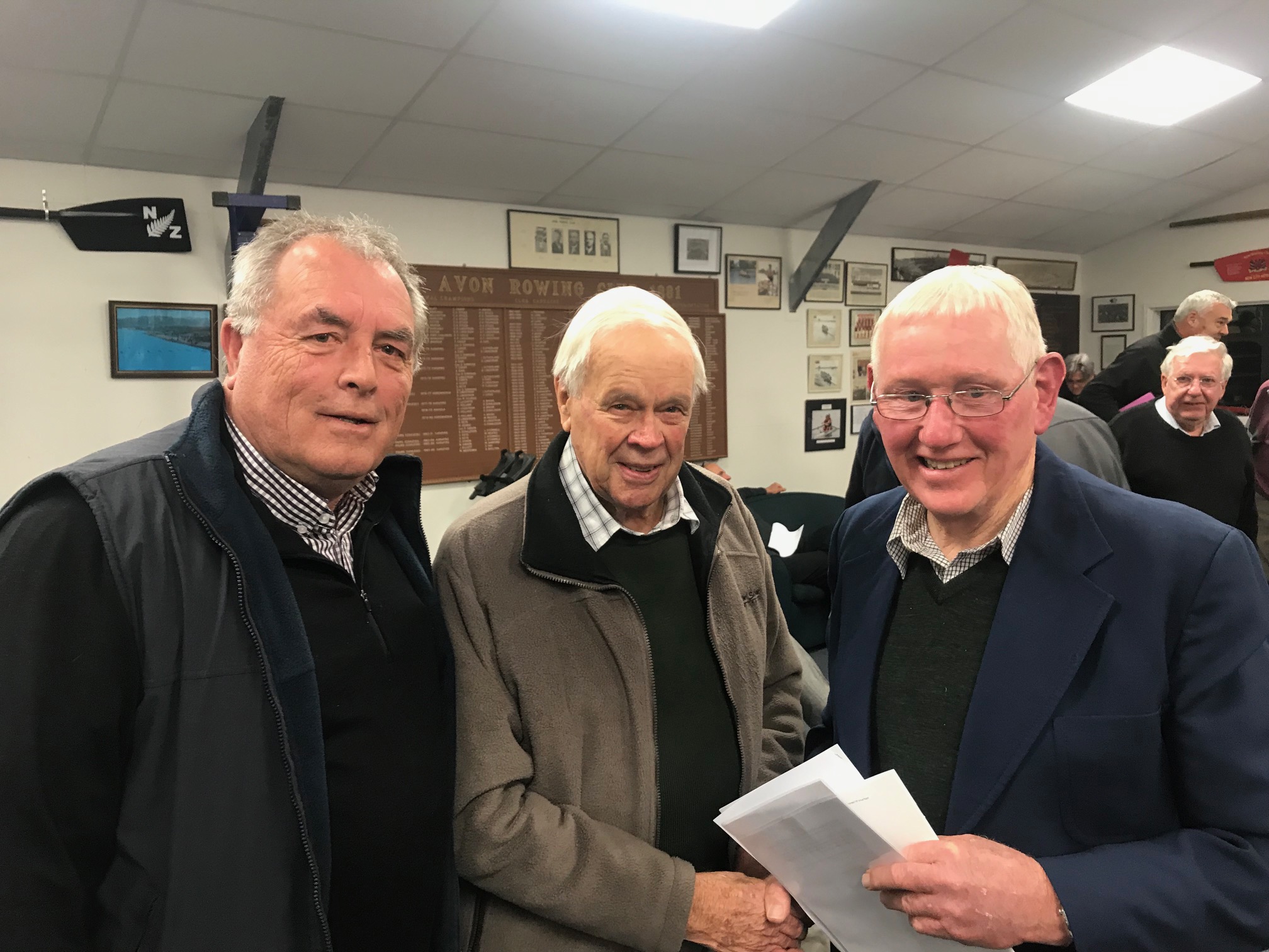 James Sheehan (left) with Des Borgfeldt and Jim Little.