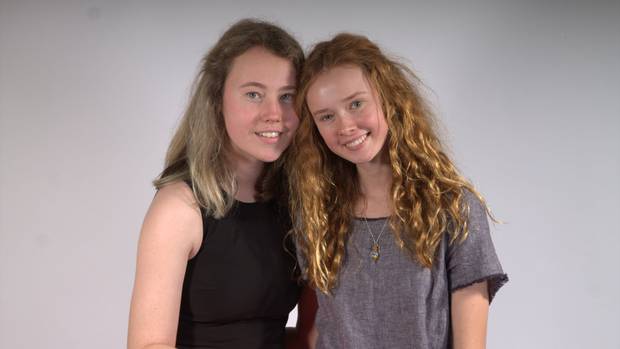 Chantal Stallard, 19, and sister Dominique, 17, right, who donated stem cells in a last-ditch...