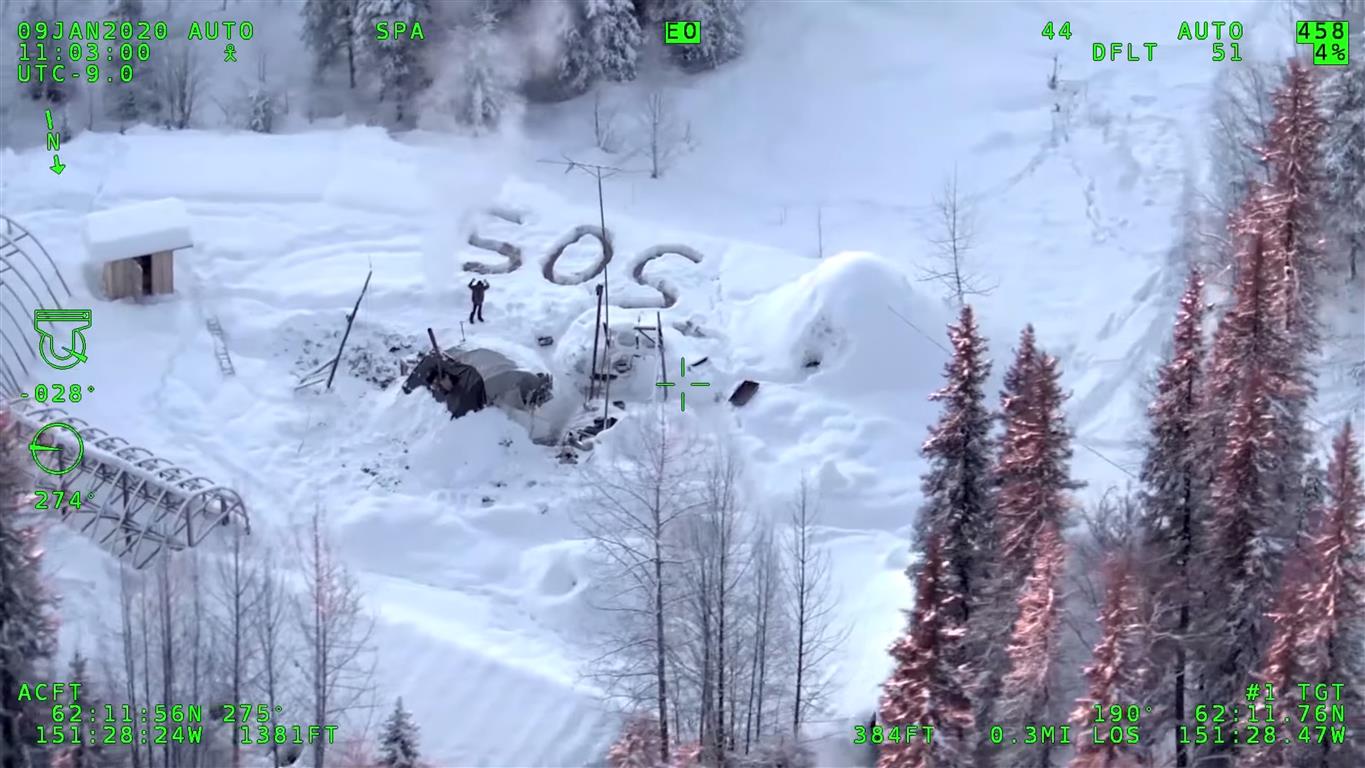 Alaskan State Troopers rescued Tyson Steele, who survived in a makeshift shelter after his remote...