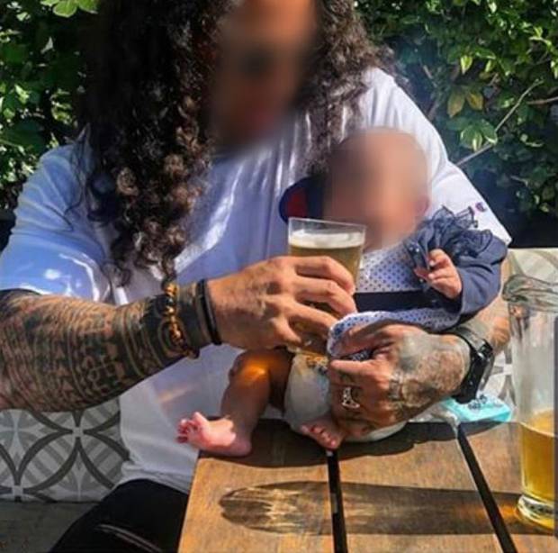 A man believed to be the dad in the video has also posted this photo - since removed from social...