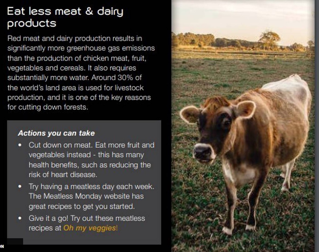 This portion of a new Ministry of Education climate-change resource has raised the ire of Beef +...