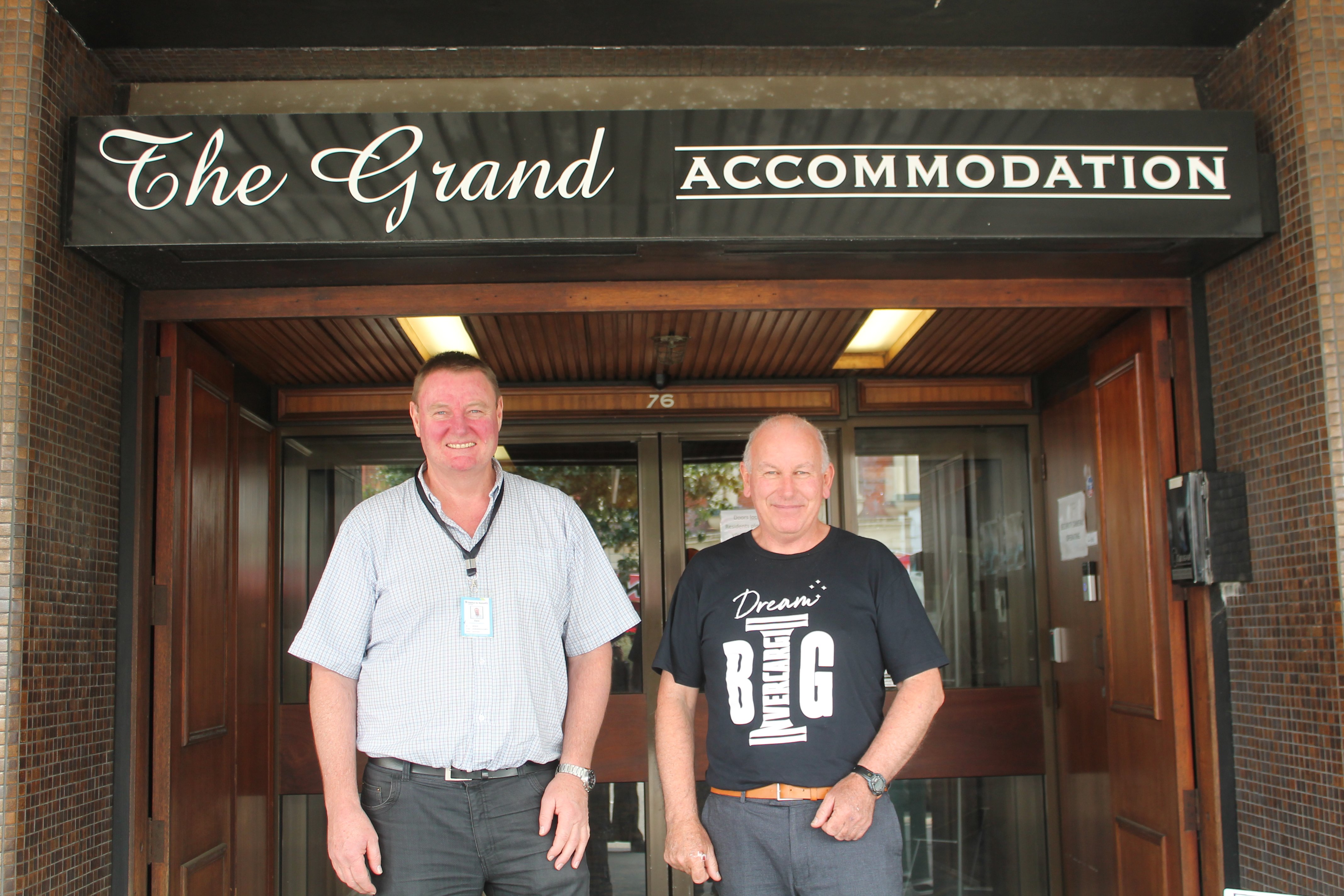 Habitat for Humanity housing manager Dave Hope and general manager Paul Searancke at The Grand...