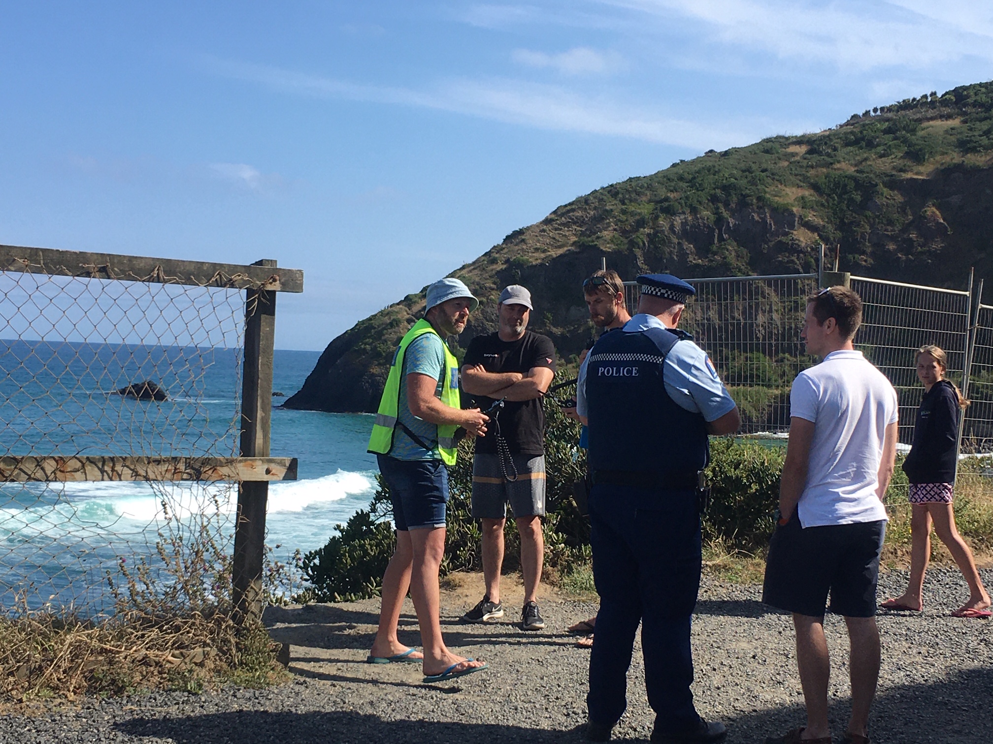 The search included the Second Beach area. Photo: Stephen Jaquiery