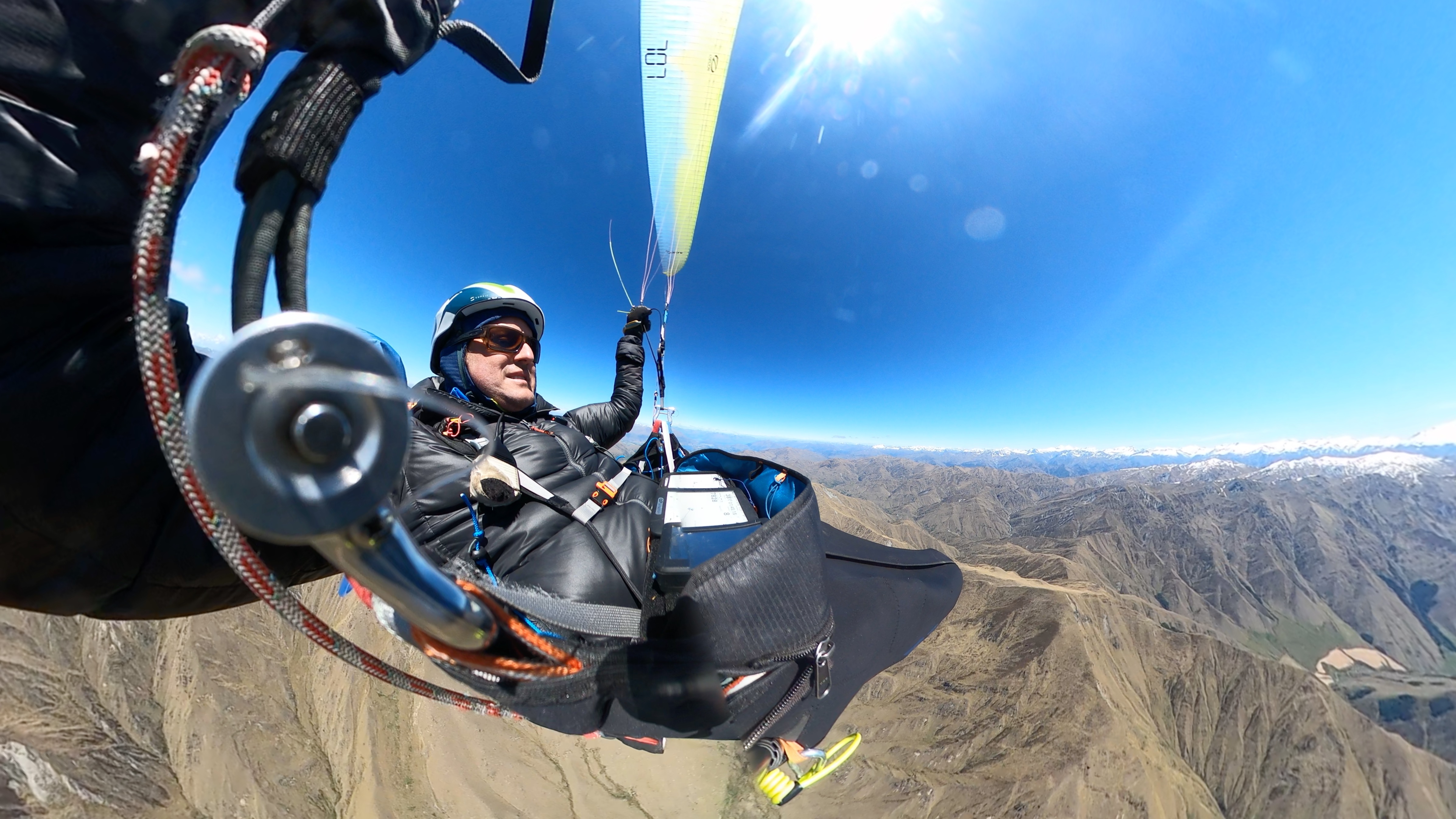 Louis Tapper during his record-setting flight on December 23. Photo: Louise Tapper