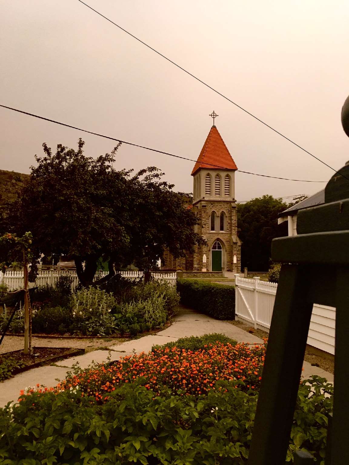 Cromwell woke to hazy skies. Photo: Paul Bonner