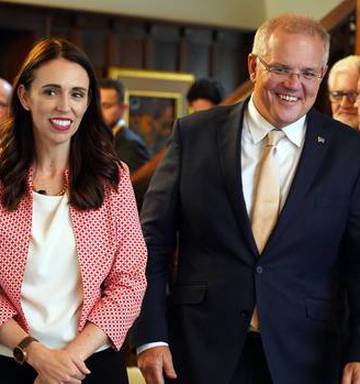 Jacinda Ardern and Scott Morrison. Photo: Pool/NZ Herald 