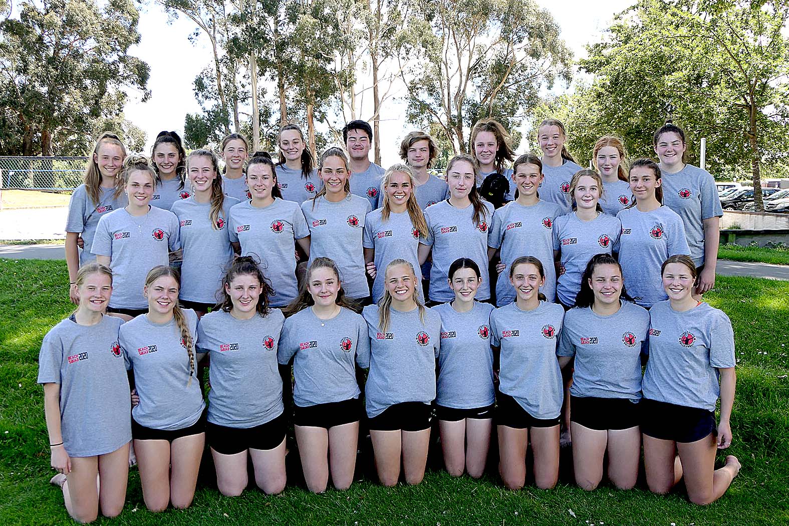 The Canterbury age-group beach volleyball team. Photo: Supplied
